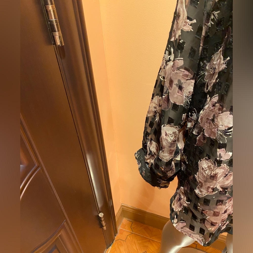 Fitting Image Blouse, Color-Black/Brown,Size-18 - image 3